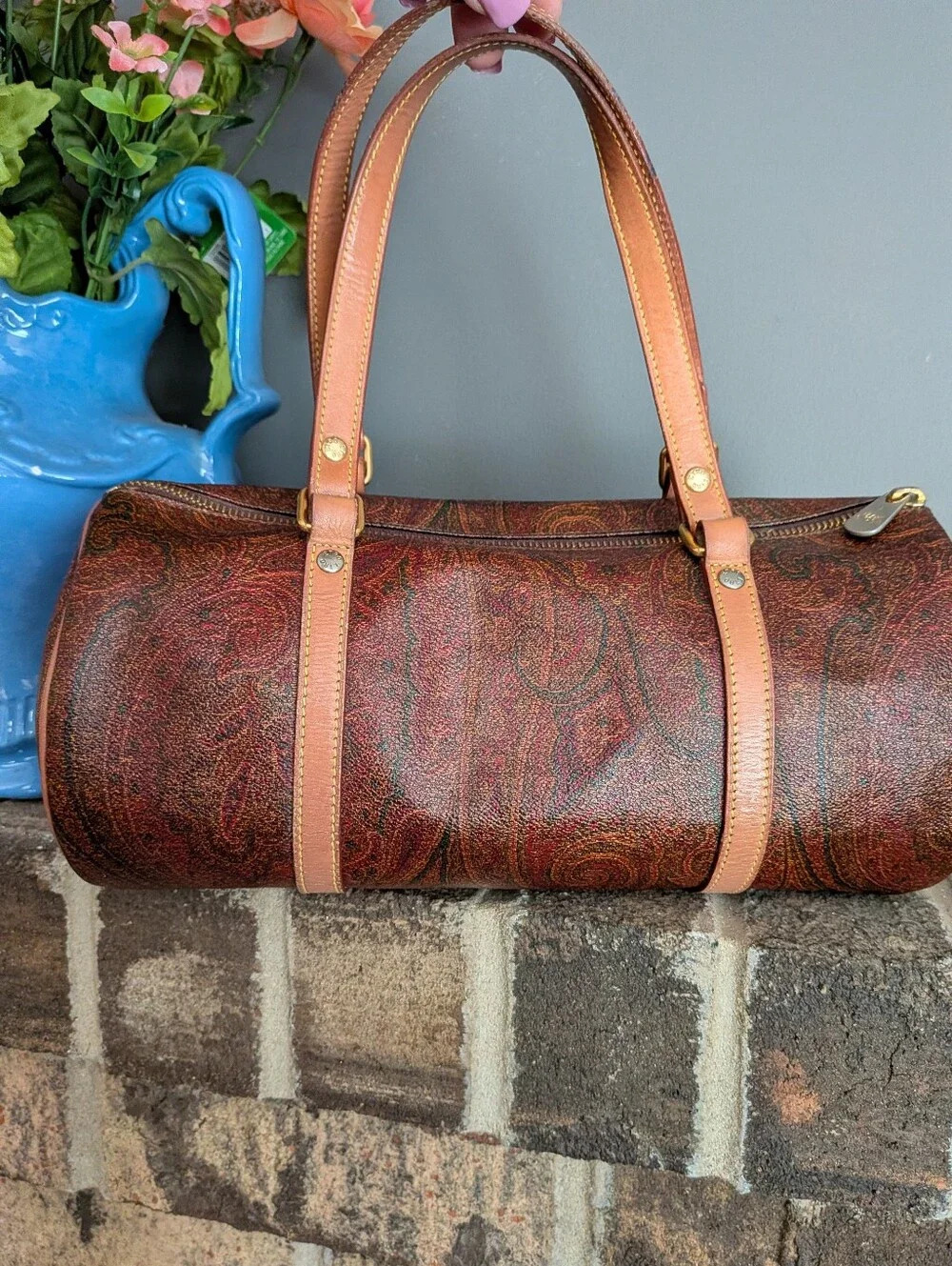 Etro Small Paisley Barrel Bag Vintage